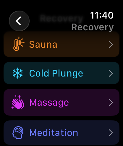 Recovery tools on Apple Watch